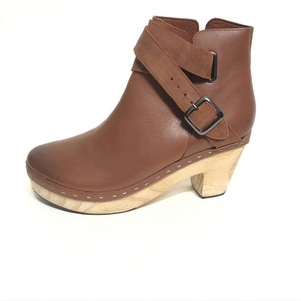 Free People Bungalow Clog Wooden Heel Booties
